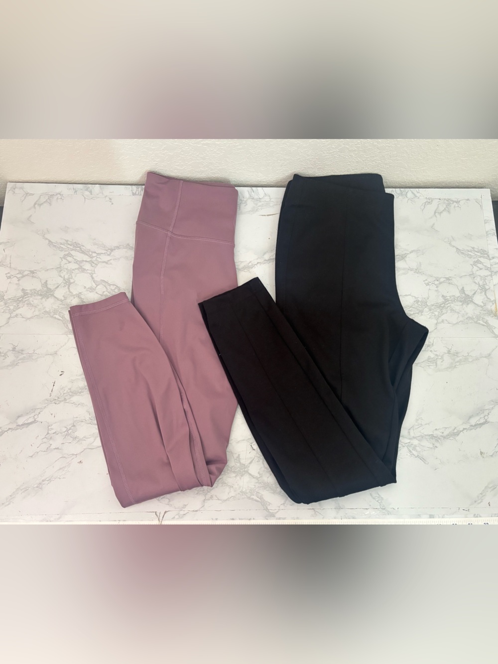 Joe Fresh All In Motion Leggings Women’s M Lot Of 2 Pink Black Pull In Pants